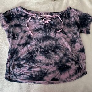 Zumiez purple/tiedye crop top